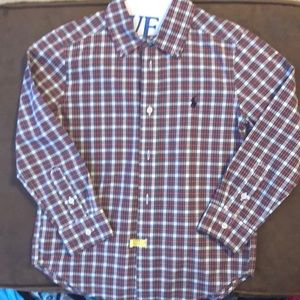 Boys plaid Ralph Lauren button down shirt